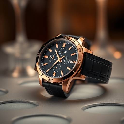 Fotografia de um rel√≥gio de luxo em um fundo elegante, destacando os detalhes e o design.